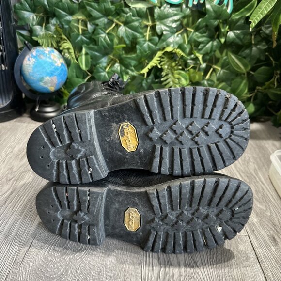 Union Made in The USA Fire Safety Zipper Boots Black Leather Men's size 6 E - Picture 10 of 11